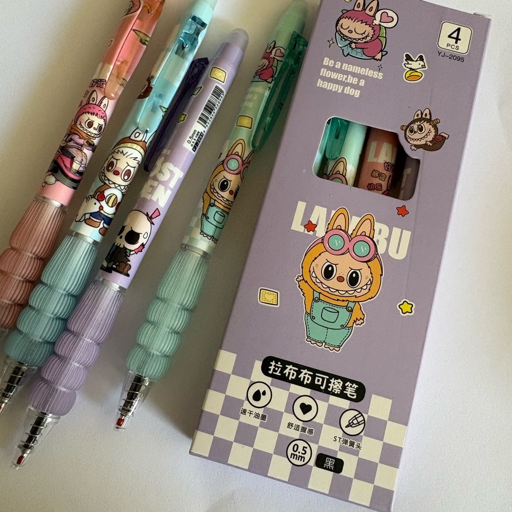 Cute Labubu Pens Set of 4